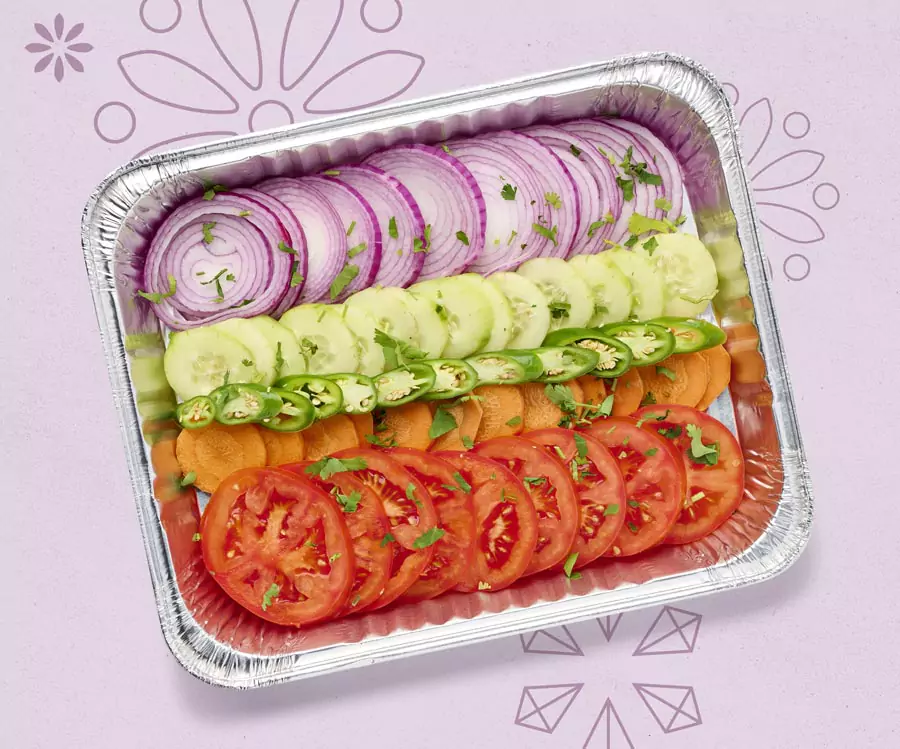 Indian salad catering tray