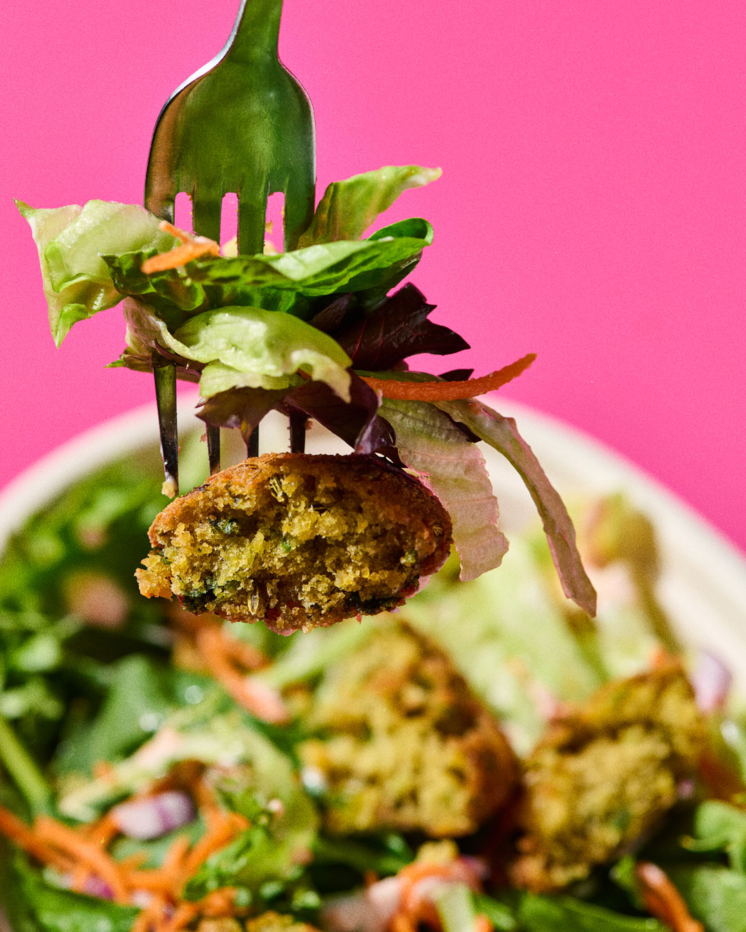 Indian style falafel salad from Sankranti